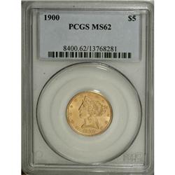 1900 $5 MS62 PCGS