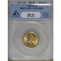 1901-S $5 MS60 ANACS