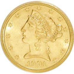 1901-S $5 MS62 ANACS