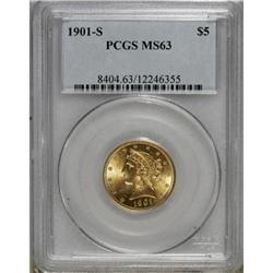 1901-S $5 MS63 PCGS