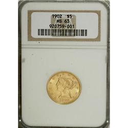1902 $5 MS63 NGC