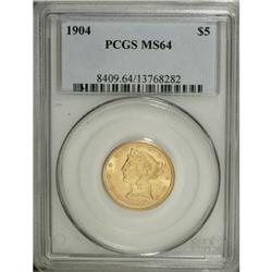 1904 $5 MS64 PCGS