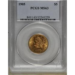 1905 $5 MS63 PCGS