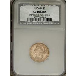 1906-D $5 AU50 CSN