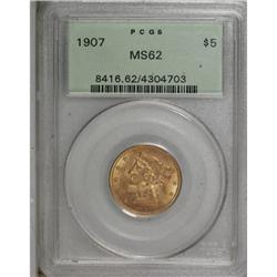 1907 $5 MS62 PCGS