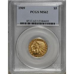 1909 $5 MS62 PCGS