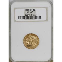 1909-D $5 MS62 NGC