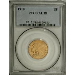 1910 $5 AU58 PCGS