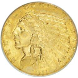 1911 $5 MS62 PCGS