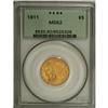 Image 3 : 1911 $5 MS62 PCGS