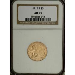1915-S $5 AU53 NGC