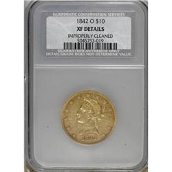 1842-O $10 XF40 CSN