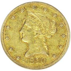 1850 $10 Large Date XF40 NGC