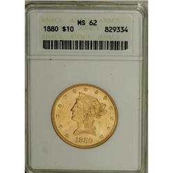 1880 $10 MS62 ANACS