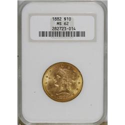 1882 $10 MS62 NGC
