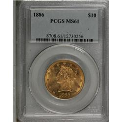 1886 $10 MS61 PCGS