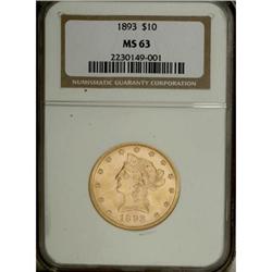 1893 $10 MS63 NGC