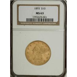 1893 $10 MS63 NGC