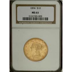 1894 $10 MS61 NGC