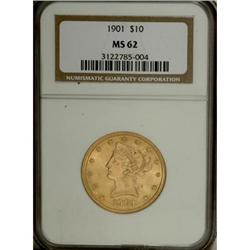 1901 $10 MS62 NGC