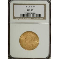 1901 $10 MS63 NGC