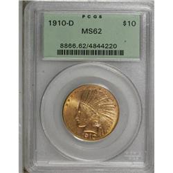 1910-D $10 MS62 PCGS
