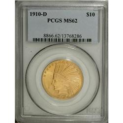 1910-D $10 MS62 PCGS