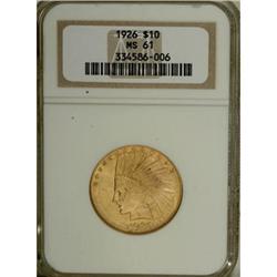 1926 $10 MS61 NGC