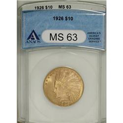 1926 $10 MS63 ANACS