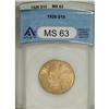Image 1 : 1926 $10 MS63 ANACS