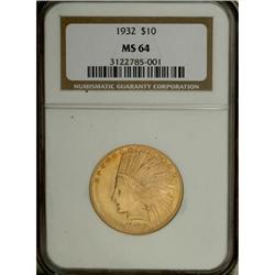 1932 $10 MS64 NGC