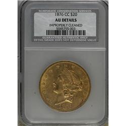 1876-CC $20 AU50 CSN
