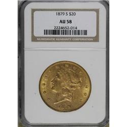 1879-S $20 AU58 NGC