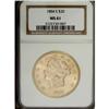 Image 1 : 1884-S $20 MS61 NGC