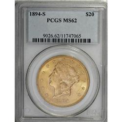 1894-S $20 MS62 PCGS