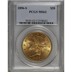 1896-S $20 MS62 PCGS