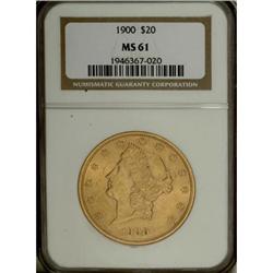 1900 $20 MS61 NGC