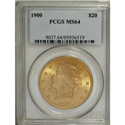 1900 $20 MS64 PCGS