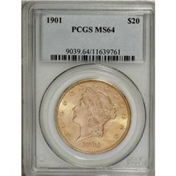 1901 $20 MS64 PCGS