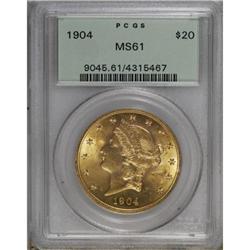 1904 $20 MS61 PCGS
