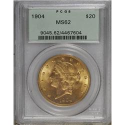 1904 $20 MS62 PCGS