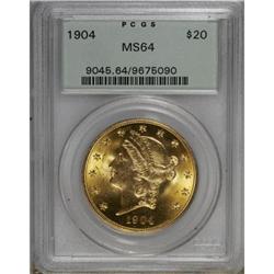 1904 $20 MS64 PCGS
