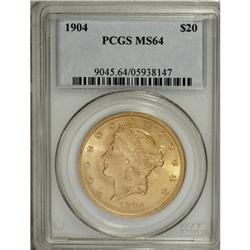 1904 $20 MS64 PCGS