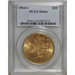 1904-S $20 MS64 PCGS