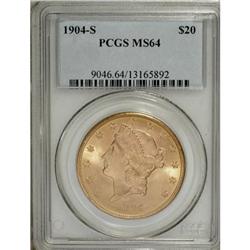 1904-S $20 MS64 PCGS