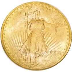 1908 $20 No Motto MS65 NGC