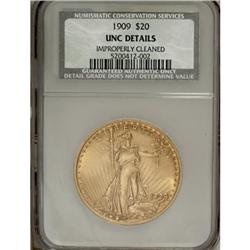1909 $20 MS60 PCGS