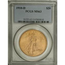 1910-D $20 MS63 PCGS