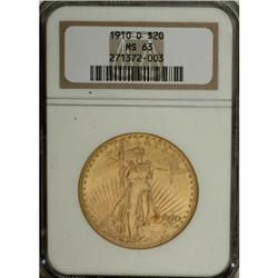 1910-D $20 MS63 NGC