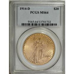 1914-D $20 MS64 PCGS
